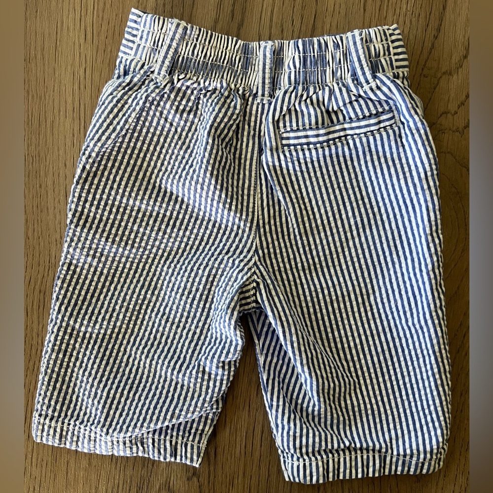 Ralph Lauren: Blue & White Striped Pants: Size 3m - Picture 2 of 5